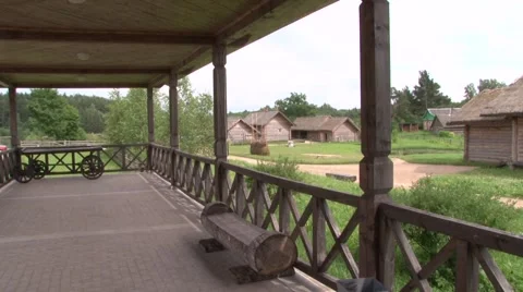 Old russian terrace Stock Footage 908394