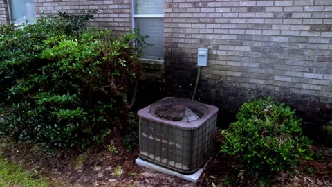 Old rusted air conditioner compressor Stock Footage 159683261