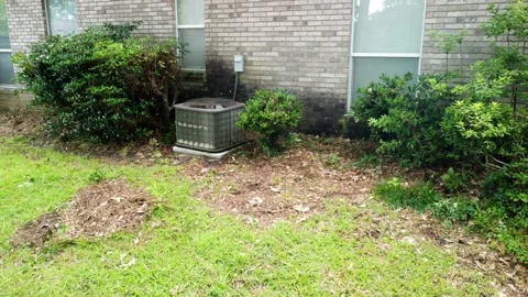 Old rusted air conditioner compressor Stock Footage 159683851