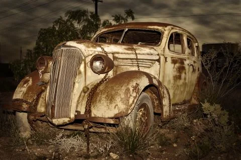 Old rusted car Stock Photos