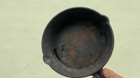 Old Rusted Cooking Pot In Rural Kitchen Stock Footage 325959631