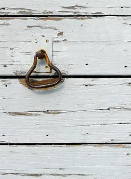 Old rusted door knocker Foto stock