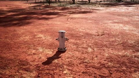 Old rusted fire hydrant in desert Stock Illustration