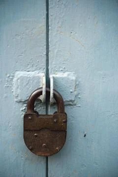 Old rusted lock Stock Photos