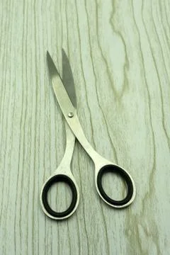 Old rusted scissors isolated on white background . Stock Photos