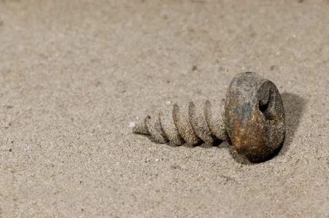 Old rusted screw Foto stock