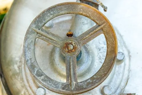 An old rusted wheel background 스톡 사진