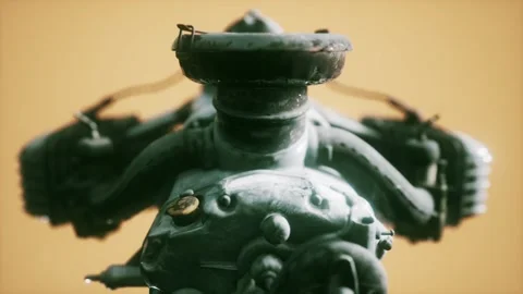 Old rustet opposite engine Stock Footage 130658919