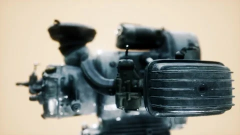Old rustet opposite engine Video stock 138095547