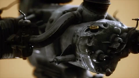 Old rustet opposite engine Video stock 142549457