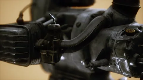 Old rustet opposite engine Stockbeeldmateriaal 143891894