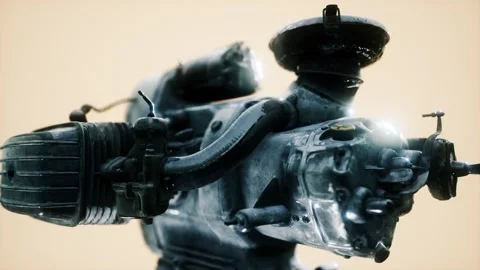 Old rustet opposite engine 스톡 동영상 151193036