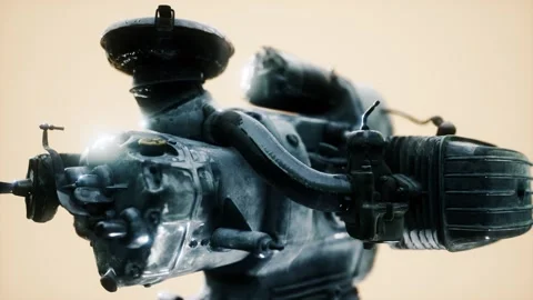 Old rustet opposite engine Vídeo Stock 159742065