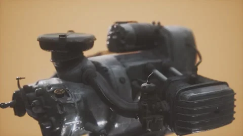 Old rustet opposite engine Stockbeeldmateriaal 162534431