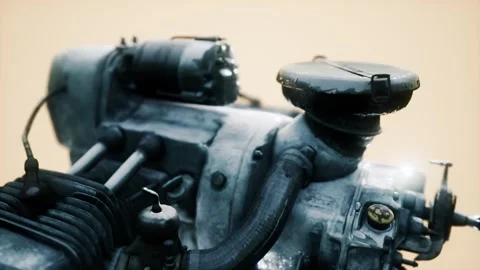 Old rustet opposite engine 動画素材 164323986