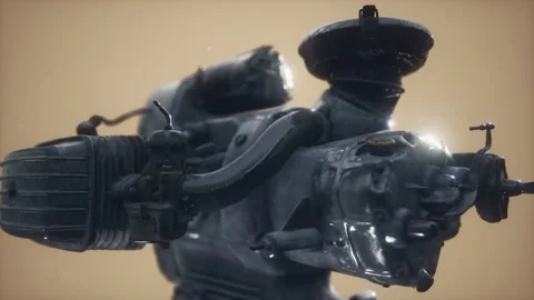 Old rustet opposite engine 動画素材 164555297