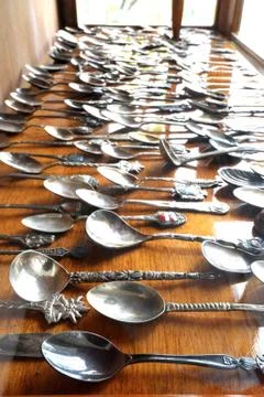 Old rustic cutlery Stock Photos