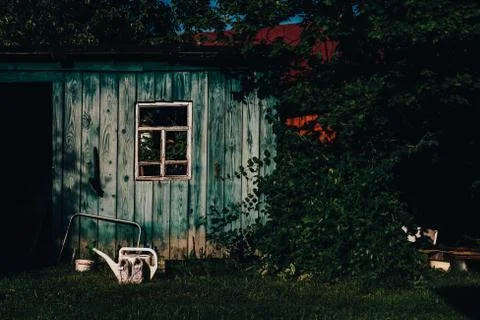 Old rustic farm house 스톡 사진