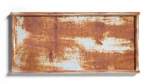 Old rustic metal sign post,isolated on white background. Stock Illustration