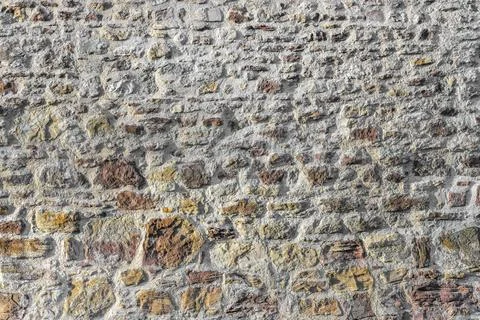 Old Rustic Rough Sandstone Wall Background Texture Stock Photos