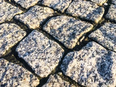 Old rustic stone pavement textured background, architectural detail material  Stock Photos