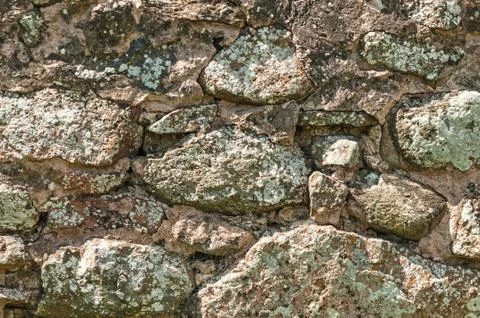 Old Rustic Stone wall Background Stock Photos