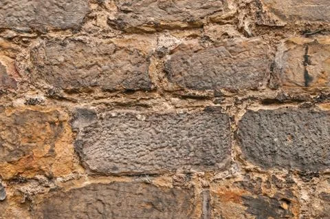 Old Rustic Stone wall Background Stock Photos
