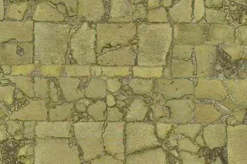 Old Rustic Weathered Stone Cobblestone Pavement Background Stock Photos