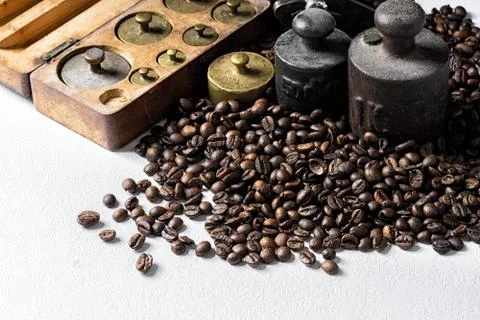 Old rustic weights Stock-Fotos