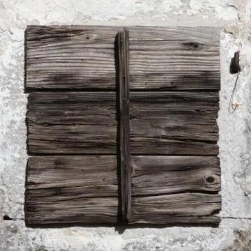 Old rustic wooden window 库存照片