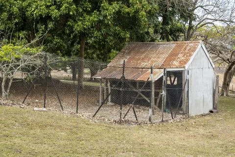 An Old Rusting Chicken House Stock Photos