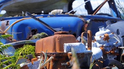 Old Rusting Motor Stock-Footage 98530186
