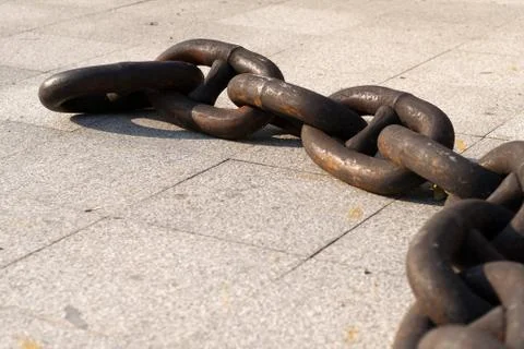 Old rusty anchor chain Stock-Fotos