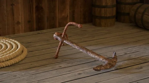 Old rusty anchor Stock Footage 59703565