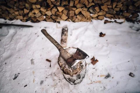 Old rusty ax Stock Photos