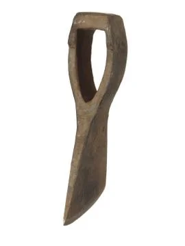 Old rusty ax without handle isolated on white background. Stock Photos