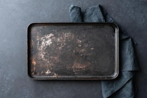 Old rusty baking sheet background Stock-Fotos