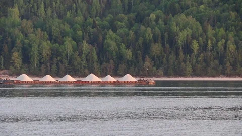 An old rusty barges Video stock 107911196