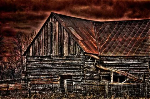 Old rusty barn Stock Photos