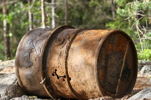 Old rusty barrel Stock Photos