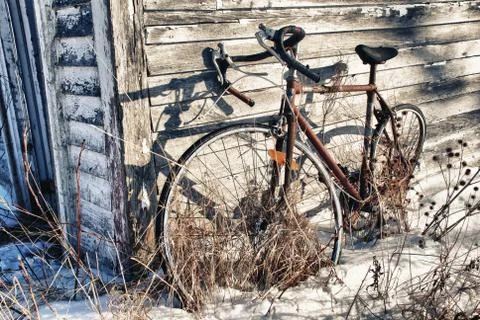 Old Rusty Bicycle 스톡 사진