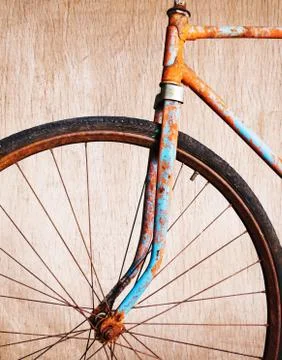 Old rusty bicycle Stock Photos