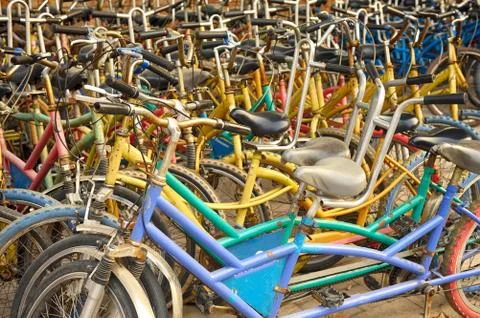 Old rusty bicycles Foto stock