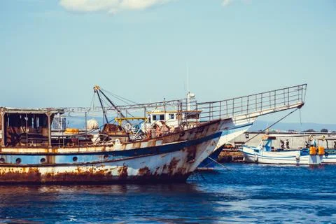 Old rusty boat Stock Photos