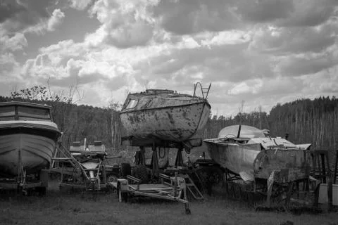 Old rusty boats Stock-Fotos