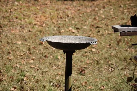 Old Rusty Broken Birdbath Stock Photos