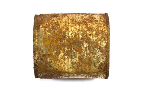 Old rusty can isolated Stock Photos