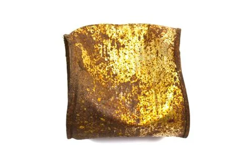 Old rusty can isolated Foto stock