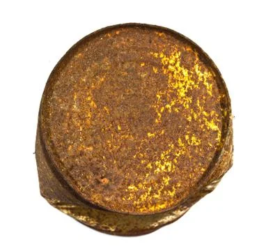 Old rusty can isolated Stock Photos