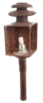 Old rusty candle lamp Stockfoto's